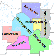 Regions in Minnepolis/St. Paul